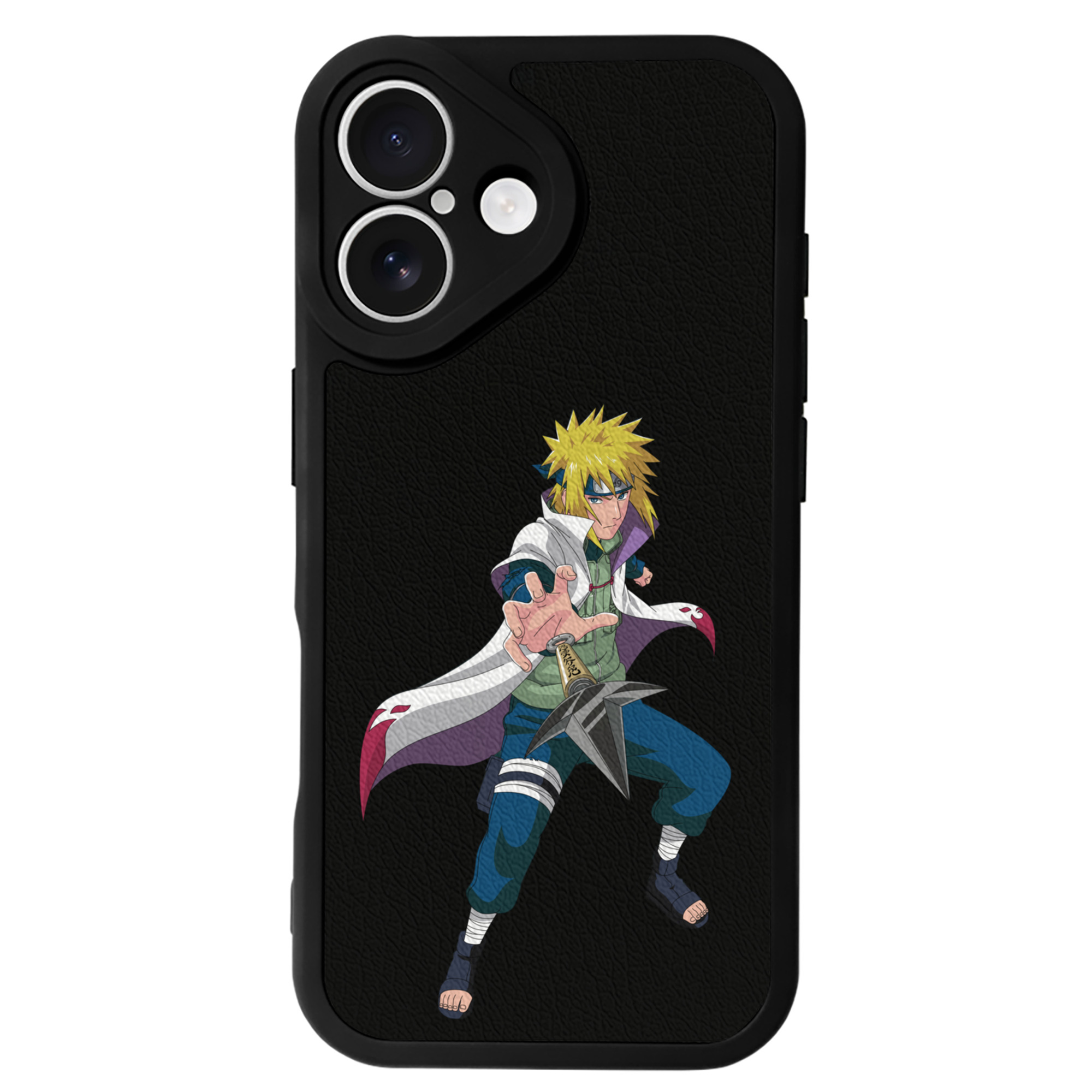 （画像用） NARUTO -ナルト- 波風 ミナト Namikaze Minato 【iPhone 16シリーズ対応】シリコンスマホケース（レザー調） 材質：シリコン
